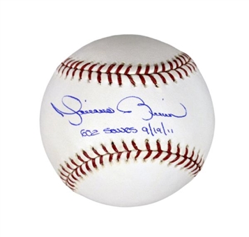 Mariano Rivera Signed and Inscribed Baseball – ‘602 Saves 9/19/11’